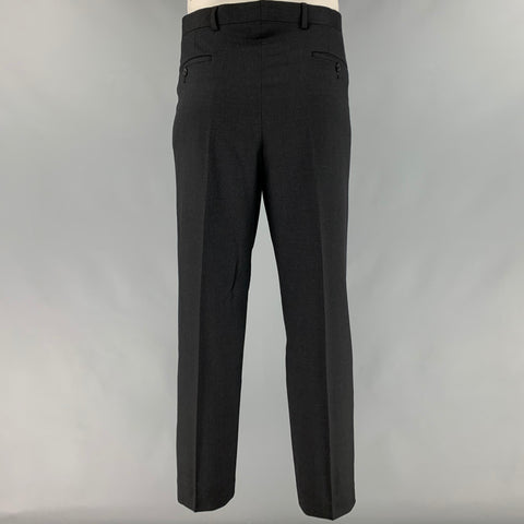PAUL SMITH Size 42 Black Wool Notch Lapel Suit