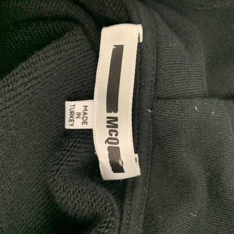 MCQ by ALEXANDER MCQUEEN Size M Black White Embroidery Cotton Swallow Sweater