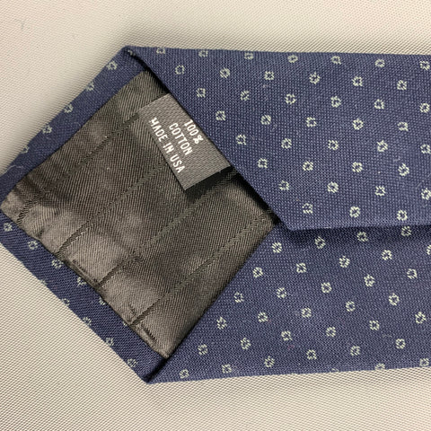 BLADE+BLUE Navy Grey Dots Cotton Tie