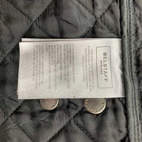 BELSTAFF Taille S Gilet matelassé noir en polyester à boutons-pression