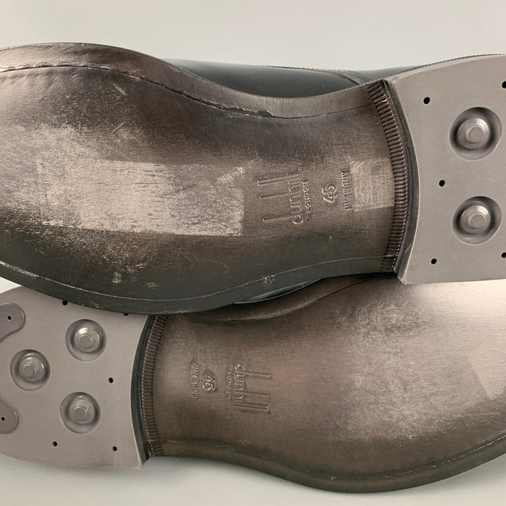 DUNHILL Size 12 Black Leather Lace Up Shoes