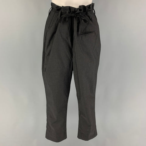 MARNI Size 4 Black Cotton High Waisted Dress Pants
