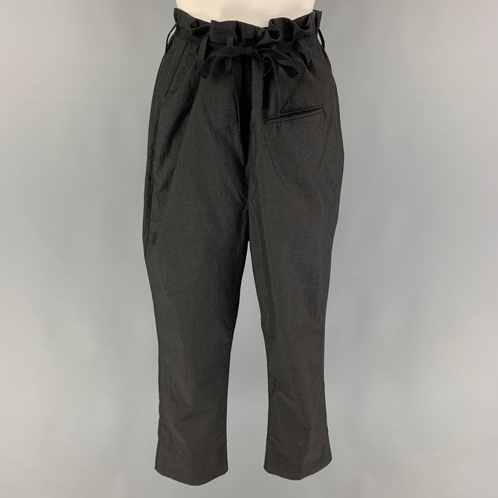 MARNI Size 4 Black Cotton High Waisted Dress Pants