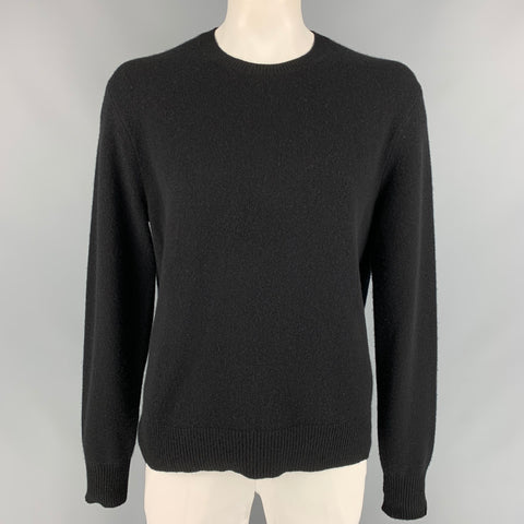 RAG & BONE Size XL Black Knitted Cashmere Crew-Neck Sweater