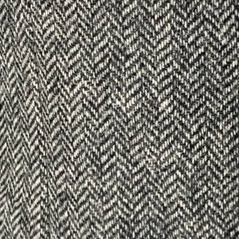 TAGLIATORE Taille 40 Manteau de sport à simple boutonnage en laine à chevrons blanc noir
