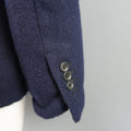45rpm L-XL / JP 5 Navy Wool Twill Patch Pocket Soft Shoulder Jacket 45rpm