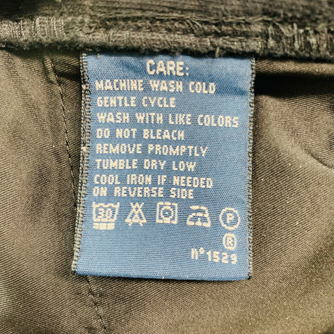RALPH LAUREN Talla 8 Pantalones casuales de elastano de algodón negro