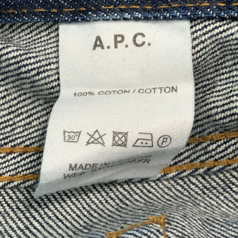 A.P.C. Size 29 Blue Indigo Cotton Tapered Button Fly Jeans