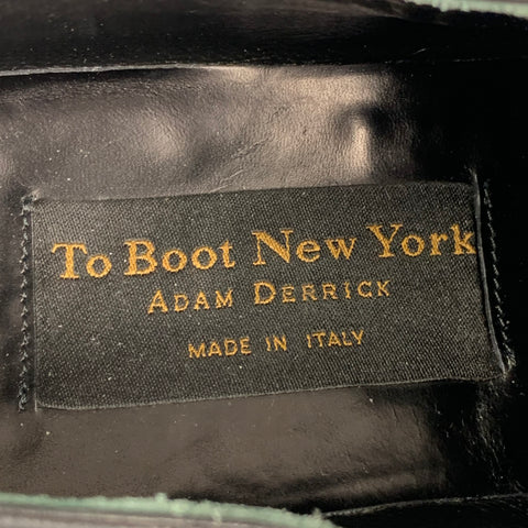 TO BOOT NY Size 9.5 Black Leather Monk Strap Lace Up Shoes