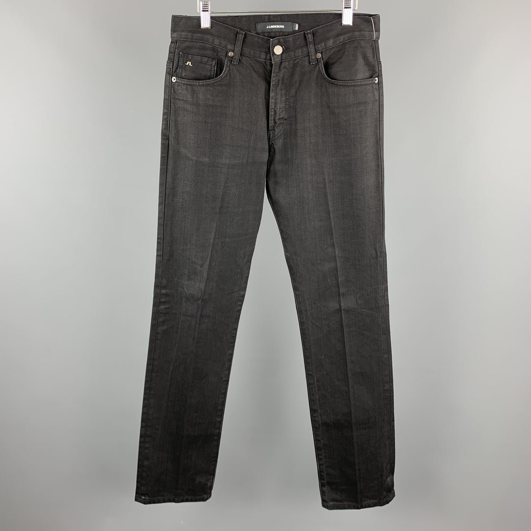 J. LINDEBERG Size 31 x 34 Black Denim Jeans