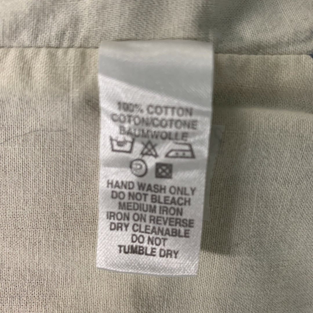 PAUL SMITH Size L Blue Solid Cotton Buttoned Vest