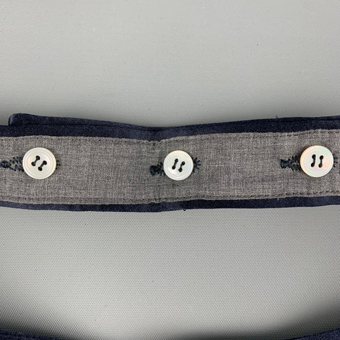 BRUNELLO CUCINELLI Navy Cotton Silk Bow Tie