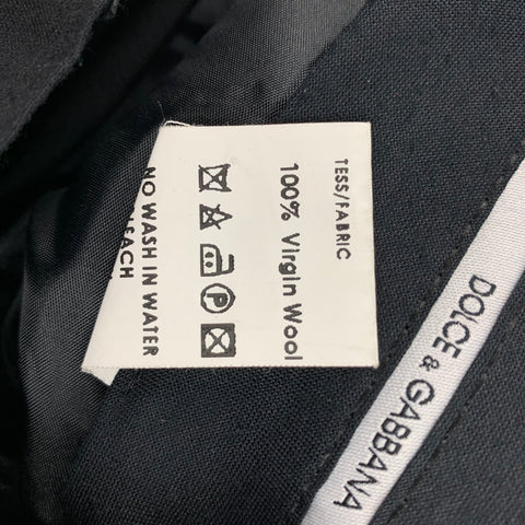 DOLCE & GABBANA Size 36 Black Wool Blend Zip Fly Dress Pants