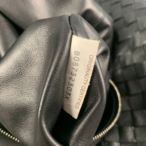 BOTTEGA VENETA Black Leather Maxi Inrecciato Jodie Handbag