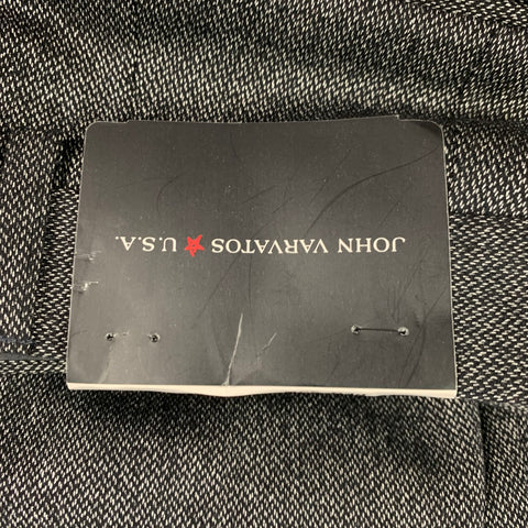 JOHN VARVATOS * U.S.A. Size 30 Black White Heather Wool Blend Dress Pants