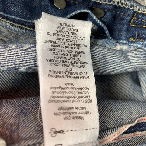RRL by RALPH LAUREN Size 33 Indigo Wash Selvedge Denim Button Fly Casual Pants