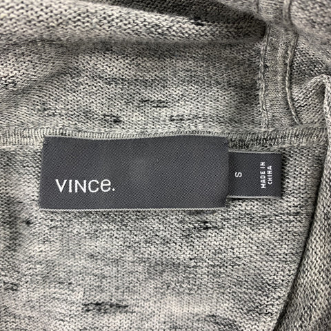 VINCE Size S Grey Color Block Cotton Blend Hoodie Pullover