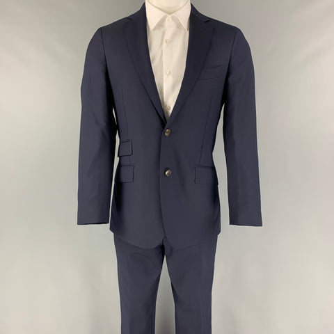 SUIT SUPPLY Size 36 Navy Wool Notch Lapel Suit