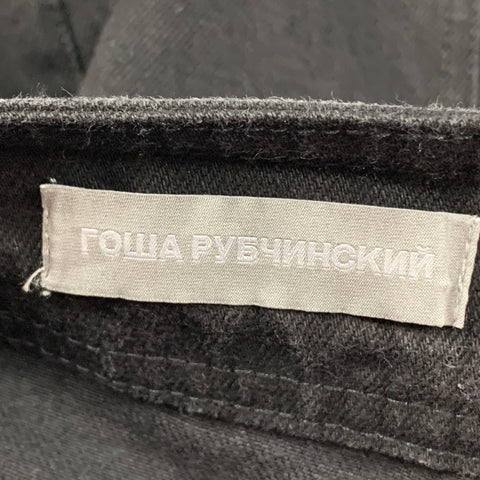 GOSHA RUBCHINSKIY Size L Black Cotton Wide-Leg Cropped Jeans