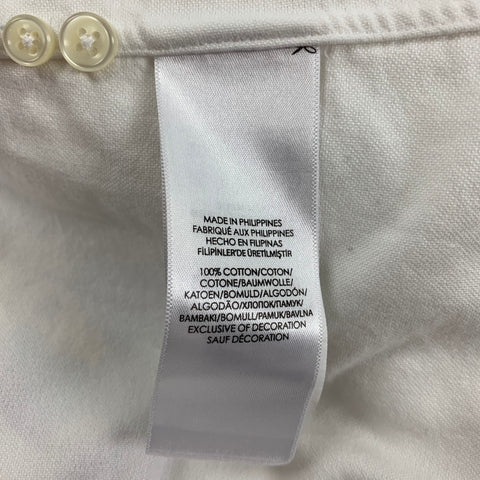 RALPH LAUREN Size S White Cotton Button Down Long Sleeve Shirt