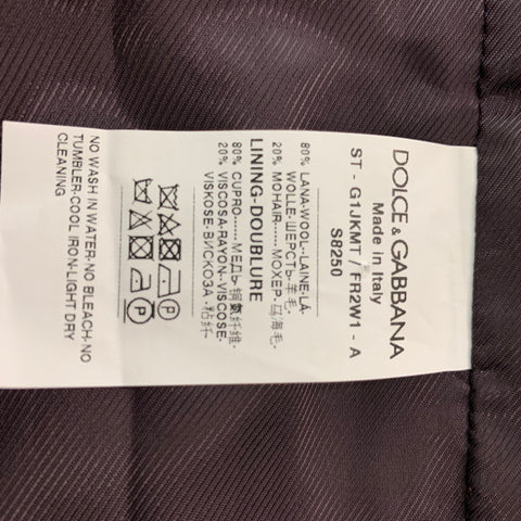 DOLCE & GABBANA Size 46 Purple Vertical Stripe Wool & Mohair Vest