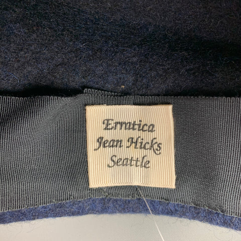 ERRATICA JEAN HICKS Navy Cream Dots Felt Hats