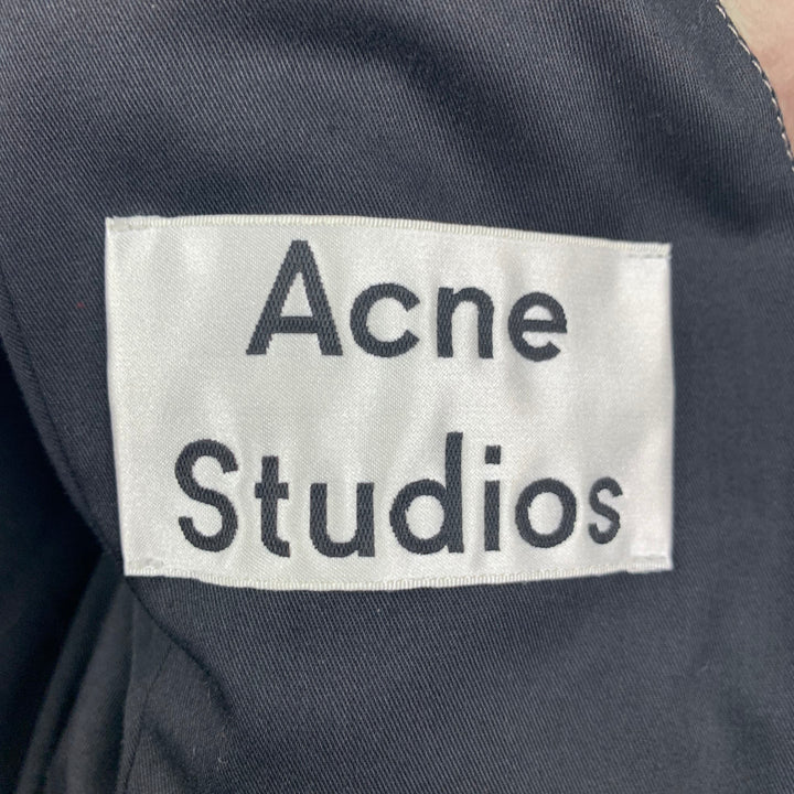 ACNE STUDIOS Size 34 Olive Green Nylon Iridescent Bomber Jacket