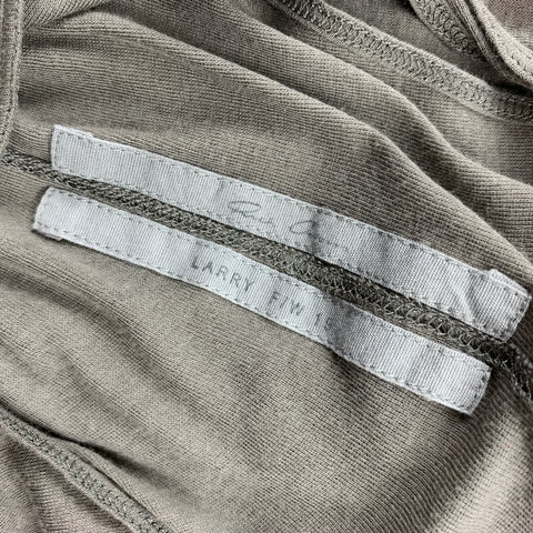 RICK OWENS F/W 19 Size 4 Taupe Cotton Lary Tank Dress