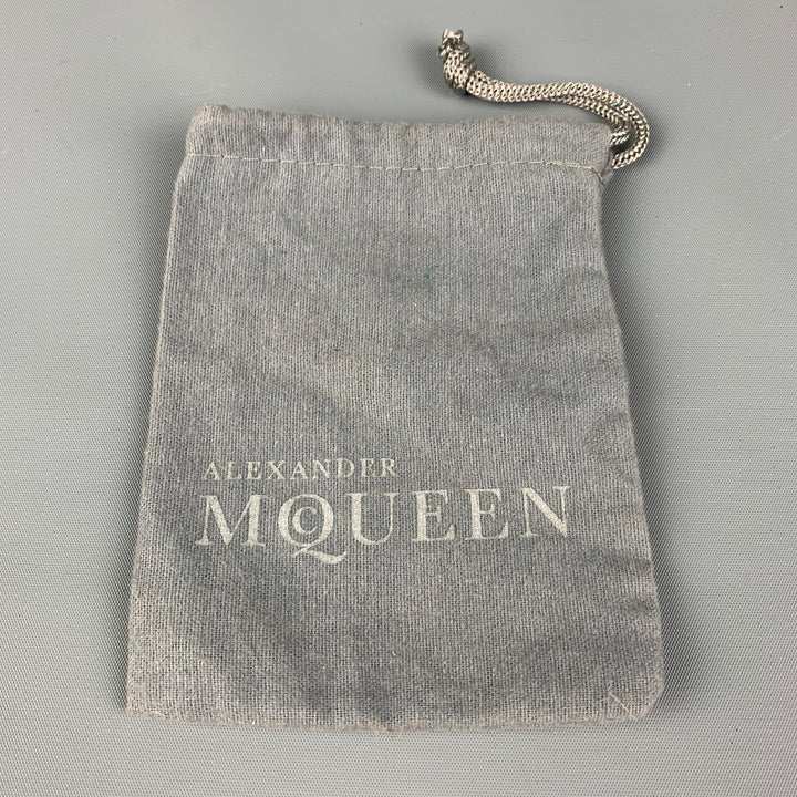 ALEXANDER MCQUEEN Silver Blue Skull Cuff Links