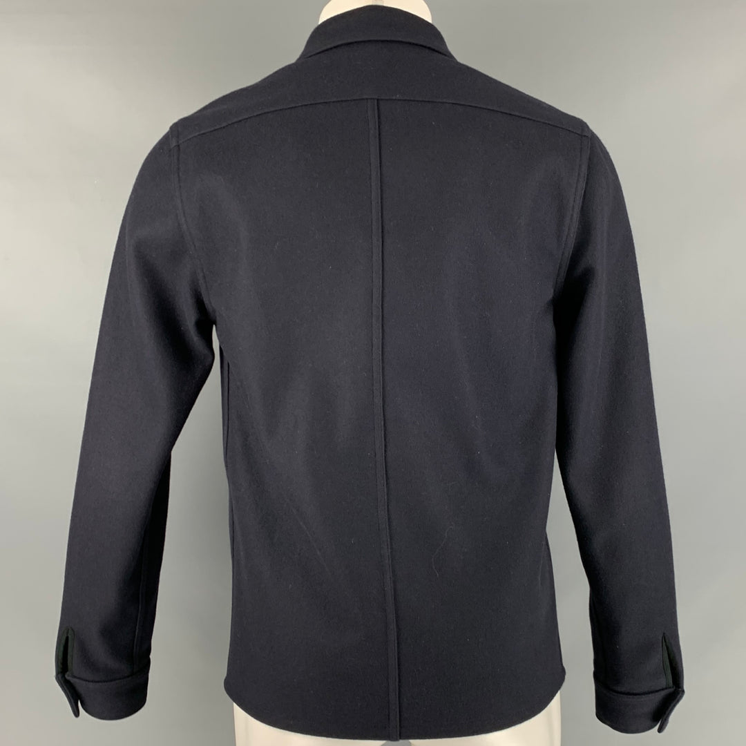 A.P.C. Size M Navy Wool Two Pockets Jacket