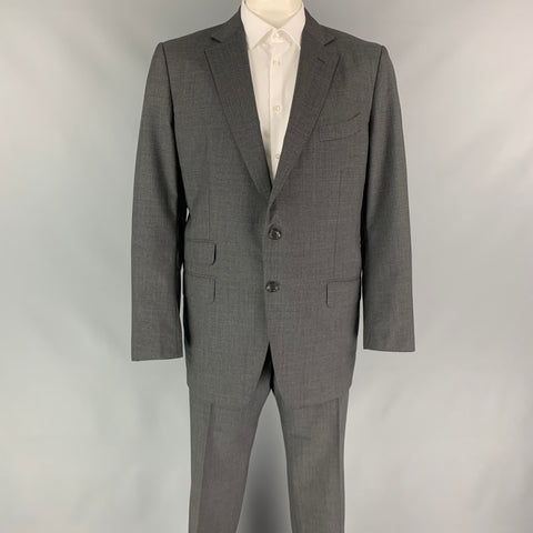 TOM FORD Size 48 Dark Gray Wool Notch Lapel Suit