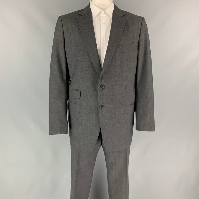 TOM FORD Size 48 Dark Gray Wool Notch Lapel Suit