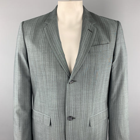 MARC by MARC JACOBS Size 42 Dark Gray Stripe Wool Notch Lapel Sport Coat
