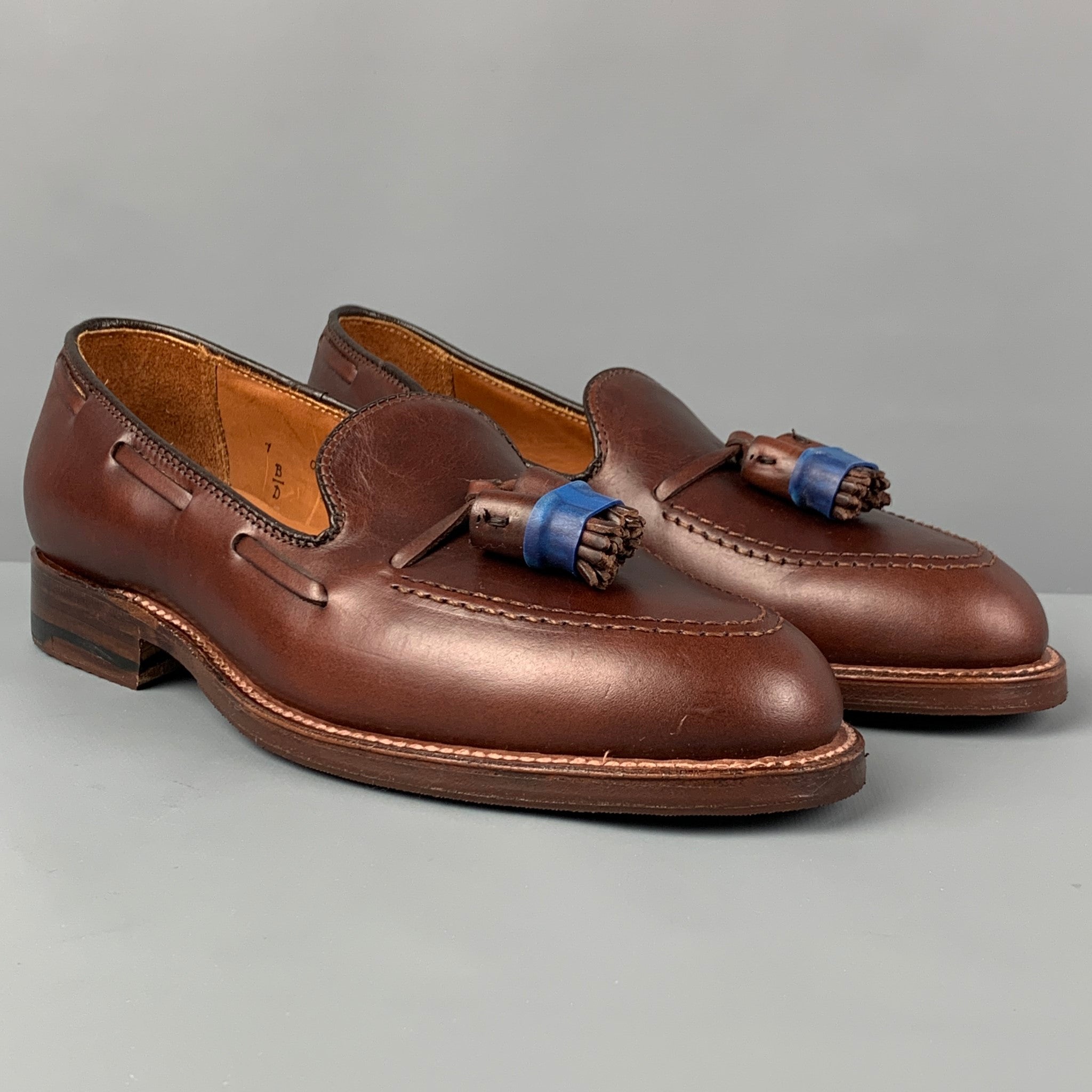 ALDEN Bootmaker Edition Size 7 Brown Leather Tassels Loafers – Sui