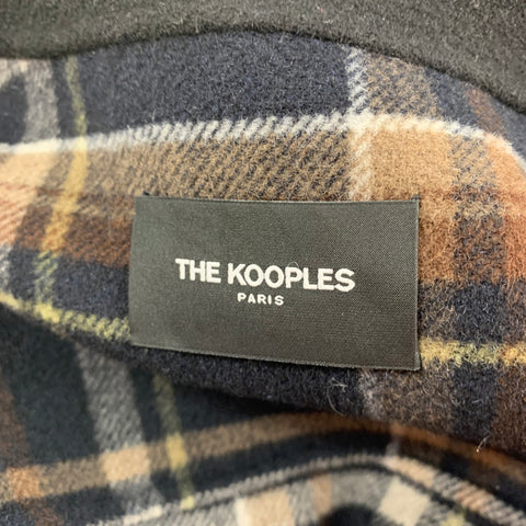 THE KOOPLES Size XL Black Wool Polyamide Trucker Jacket