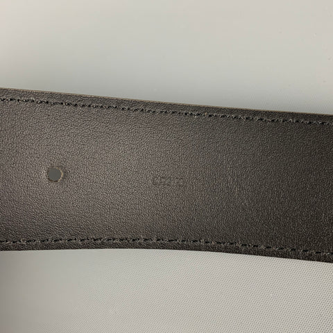 LOUIS VUITTON Size 34 Taupe Checkered Leather Belt