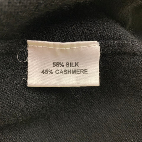 BEHNAZ SARAFPOUR Size M Black & Cream Silk / Cashmere Cardigan