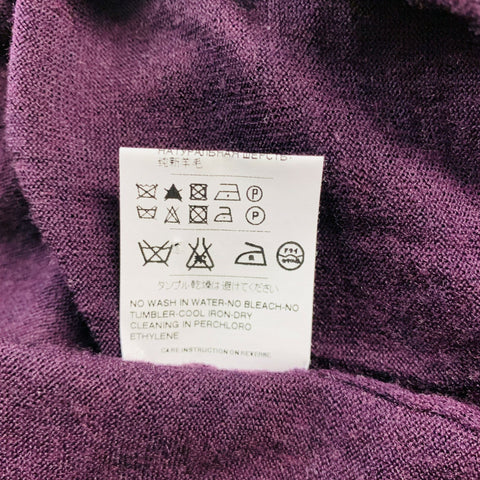 DOLCE &amp; GABBANA Taille XS Pull à col en V en laine tricotée violette