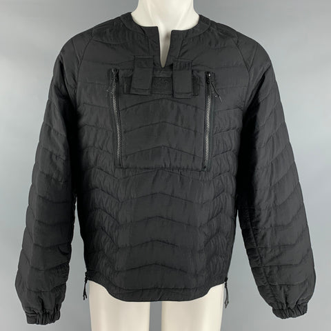 UNAFFECTED Size M Black Nylon Pullover Jacket