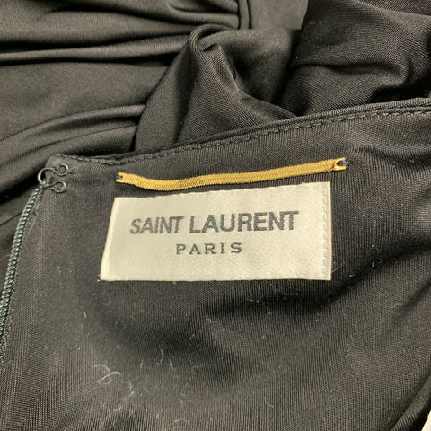 SAINT LAURENT Falda larga de punto negra talla 2
