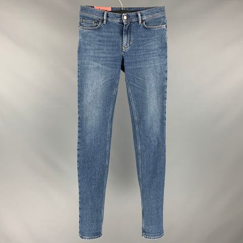 ACNE STUDIOS Size 29 Blue Cotton Elastane Jeans