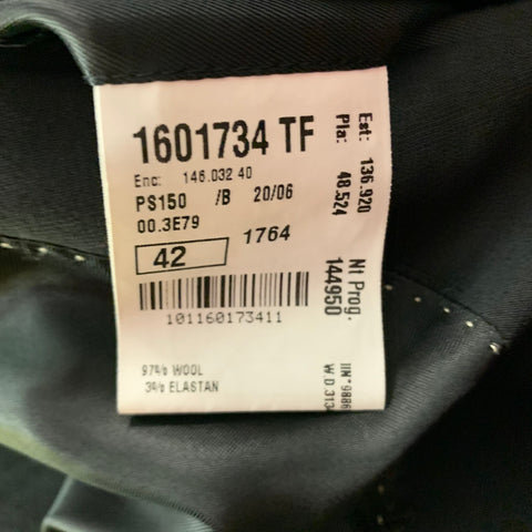 PS by PAUL SMITH Taille 42 Manteau de sport en laine et élasthanne noir anthracite