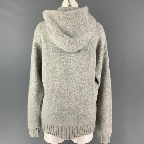 RAEY Size S Grey Heather Cashmere Hooded Sweater