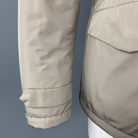EREDI PISANO Size M Khaki Beige Padded Patch Pocket Winter Jacket