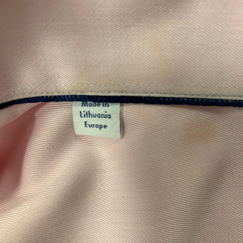 ETON Size XL Pink Twill Cotton Button Up Long Sleeve Shirt
