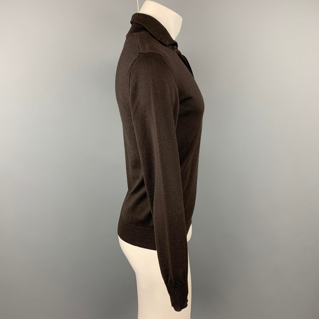 J.LINDEBERG Size S Brown Merino Wool Pullover