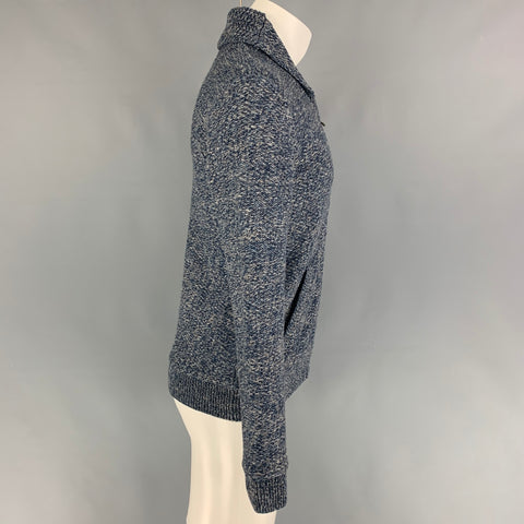 POLO by RALPH LAUREN Size S Blue Grey Knit Cotton Zip Up Sweater
