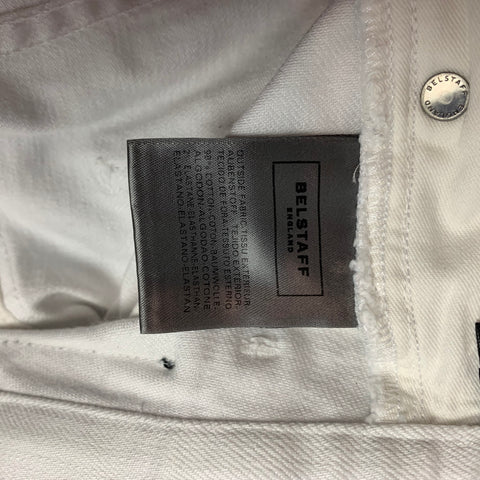 BELSTAFF Size 30 Off White Denim Zip Fly Jeans