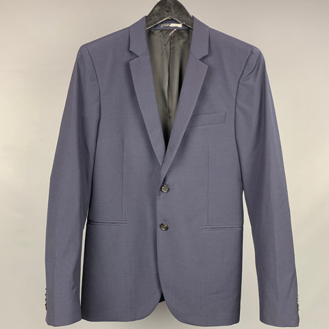 PS by PAUL SMITH Size 38 Regular Navy Dots Wool Notch Lapel Suit