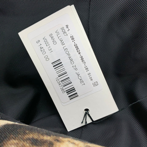 DRIES VAN NOTEN S/S 20 Size 40 Tan & Black Leopard  Print Wool Jacket